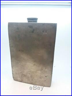 ESTATE Abercrombie And Fitch Silver Vintage Flask England New York 64 OZ Rare