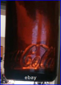 EXTREMELY RARE Amber Heel Script Coca Cola Bottle E. B. Harford Goshen NY