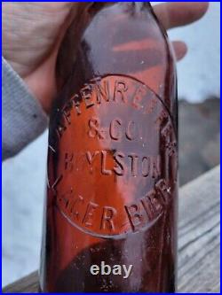 Early Amber Haffenreffer & Co Boylston Lager Beer Blob Top Karl Hutter NY