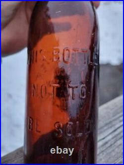 Early Amber Haffenreffer & Co Boylston Lager Beer Blob Top Karl Hutter NY