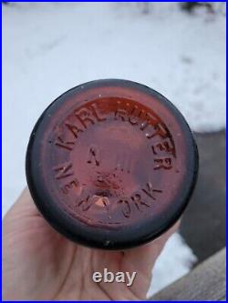 Early Amber Haffenreffer & Co Boylston Lager Beer Blob Top Karl Hutter NY