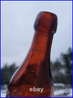 Early Amber Haffenreffer & Co Boylston Lager Beer Blob Top Karl Hutter NY