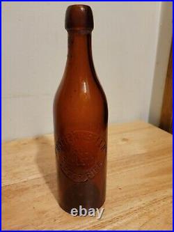 Early Amber Haffenreffer & Co Boylston Lager Beer Blob Top Karl Hutter NY