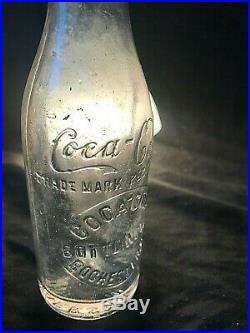 Early Straight Sided Coca Cola Script Bottle Rochester NY Anderson LA