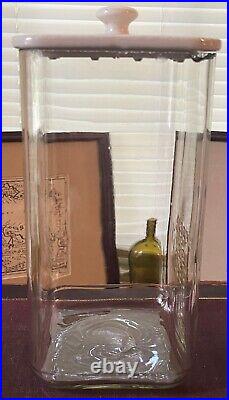 Edison Battery Jar 9BJ5 with Ceramic Lid & Knob, Corning Glass NY