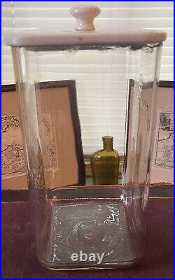 Edison Battery Jar 9BJ5 with Ceramic Lid & Knob, Corning Glass NY