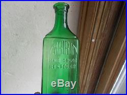 Emerald Green Cabiria Hair Color Restorer New York Hand Blown Rare Hair Bottle