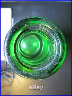 Emerald Green Langs Creamery Buffalo, NY. TREQ Qrt. Milk Bottle, Rare & Mint