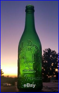Emerald Green The Owl Drug Co Trademark San Francisco New York Chicago Bottle