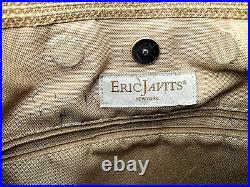 Eric Javits New York Tan Squishee Raffia Straw Like Travel Shoulder Bag Handbag