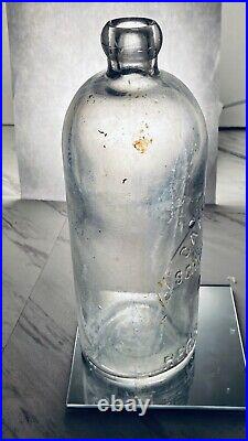 Error Bottle 1890s Only Example Quart Size Local Hutchinson Soda Schenectady NY