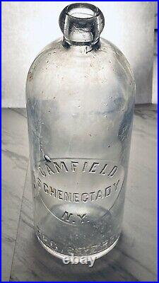 Error Bottle 1890s Only Example Quart Size Local Hutchinson Soda Schenectady NY