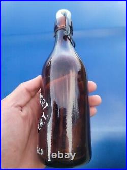 Excellent 1880s K. R. Alpert Syracuse, New York Blob Top Beer Bottle W Marked Top