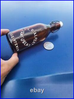 Excellent 1880s K. R. Alpert Syracuse, New York Blob Top Beer Bottle W Marked Top