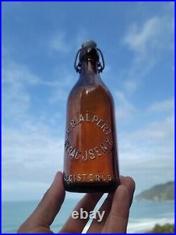 Excellent 1880s K. R. Alpert Syracuse, New York Blob Top Beer Bottle W Marked Top