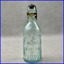 Excelsior Bottling Works Elmira NY Aqua Pony Soda Mineral Water Bottle