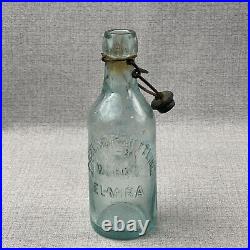 Excelsior Bottling Works Elmira NY Aqua Pony Soda Mineral Water Bottle