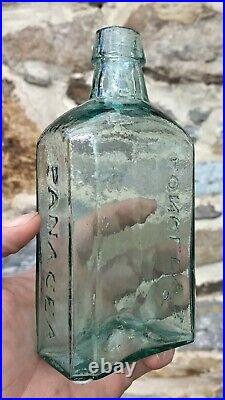 Exceptional example 1840s pontil LONGLEY'S PANACEA Comstock & Co NY bottle