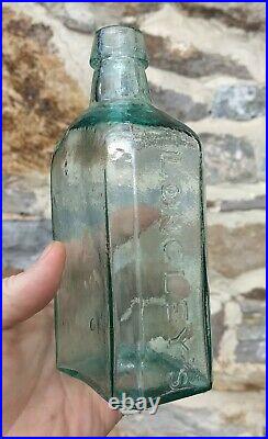 Exceptional example 1840s pontil LONGLEY'S PANACEA Comstock & Co NY bottle