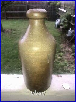 Extremely Rare CRONKS BEER 1840s Stoneware Bottle Syracuse NY Cobalt Mark