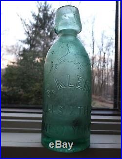 F. Klein New York NY early. Albertson's Stopper Matthews blob soda pony bottle