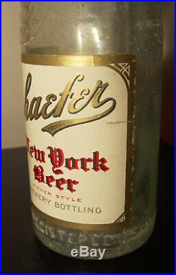 F&M Schaefer Beer New York Wiener Style Beer vintage Bottle & PRE-PRO Label