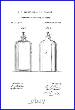F. Solyer Blob Soda Bottle Galveston Texas TX Schultz New York Patent Closure