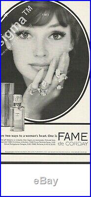 Fame De Corday 4oz Eau Du Toilette Paris New York Perfume 1960s Art Deco Bottle