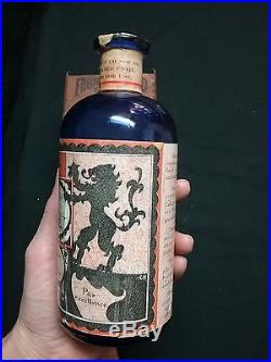 French New York antique extracts elixir alcohol wine spirits vintage bottle box
