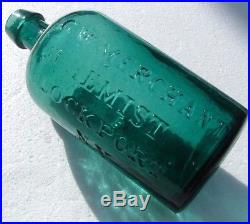 G W Merchant 1860's medical bottle Lockport New York