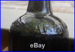 G. W. Weston Saratoga, N. Y 1860 Blackglass Olive Green 3 Pc Mold Mineral Water