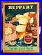 GRAPHIC 1940'S RUPPERT BEER CARDBOARD SIGN With IRTP LABEL BOTTLES NEW YORK NY