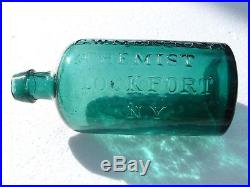 GW Merchant 1860's medicine bottle Lockport New York