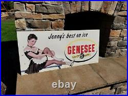 Genesee Beer Sign Jenny Rochester NY Brewery Can Bottle Tray Advertising