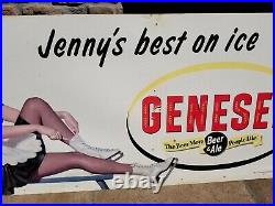Genesee Beer Sign Jenny Rochester NY Brewery Can Bottle Tray Advertising