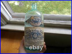 Geneva Mineral Water Emb With Rare Original Labels 1908 Geneva, Ny 1/2 Gallon