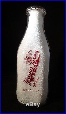 Genuine 1966 Woodstock Music Festival Yasgur Farms Bethel NY dairy milk bottle