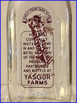 Genuine 1966 Yasgur Farms Bethel NY Dairy Milk Bottle Woodstock Music Festival