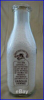 Genuine 1966 Yasgur Farms Bethel NY dairy milk bottle Woodstock Music Festival