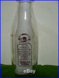 Genuine 1969 Woodstock Concert Yasgur Quart Milk Bottle / Bethel, Ny