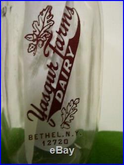 Genuine 1969 Woodstock Concert Yasgur Quart Milk Bottle / Bethel, Ny