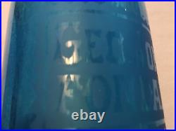 Geo. Jones Vintage Blue Glass Seltzer Bottle, Fonda, New York