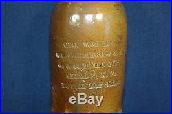 Geo. Weber's Weis Bier Albany NY Early Stoneware Bottle