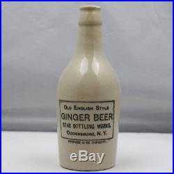 Ginger Beer Bottle Star Bottling Works Ogdensburg, NY Stoneware Stone Antique