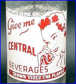 Give Me Central Beverages Auburn, N. Y. 2-color ACL soda pop bottle