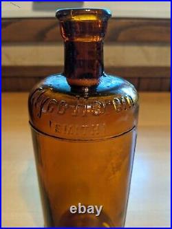 Glyco Heroin Martin H Smith Chemists Amber Medicine Drug Bottle NY RARE Antique