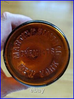 Glyco Heroin Martin H Smith Chemists Amber Medicine Drug Bottle NY RARE Antique