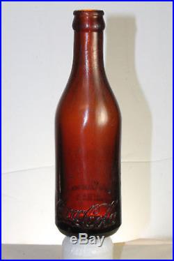 Goshen Ny Amber Coca Cola Straight Side Bottle Rare