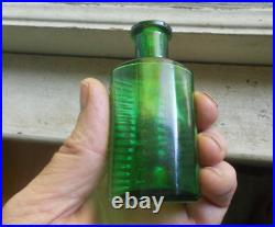 Green Paine Drug Co Rochester, Ny Rare Irregular Hexagon Ribbed Poison Bottle