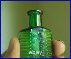 Green Paine Drug Co Rochester, Ny Rare Irregular Hexagon Ribbed Poison Bottle
